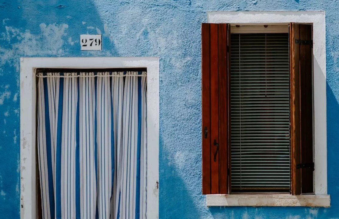 Home With A Spotty Blue Wall