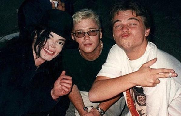 Michael Jackson, Kevin Connolly And Leonardo DiCaprio In 1998