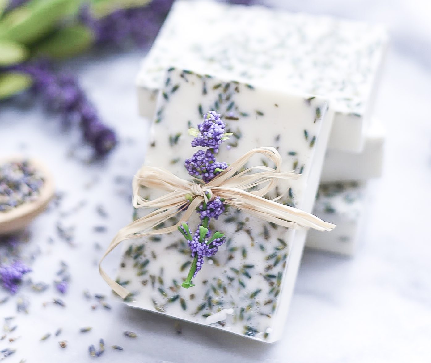 DIY Fancy Lavender Soap