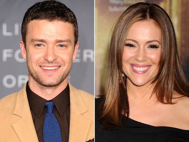 Alyssa Milano And Justin Timberlake