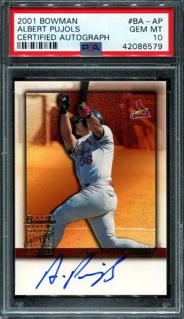 Albert Pujols The 2001 Bowman (Autographed)