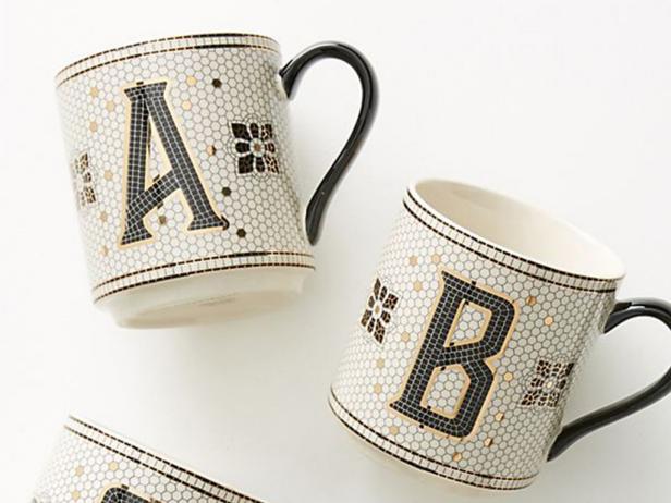 Margot tiled mug with monogram
