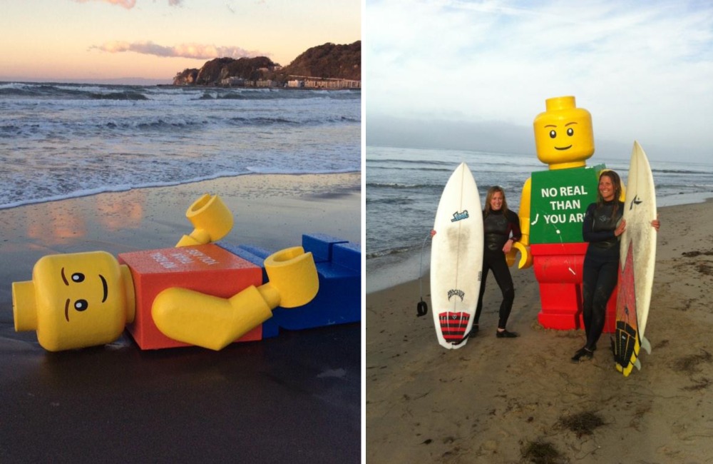 3. Giant Lego Men from Beaches Worldwide